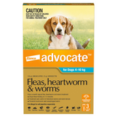 Advocate Spot-on Flea and Worm Treatment for Medium Dog 4-10kg 3pk